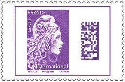 Timbre international violet - Tarif 2024