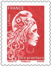 Le timbre rouge (E-lettre rouge) vous permettra d'envoyer votre courrier en lettre prioritaire. Timbre rouge - Lettre prioritaire