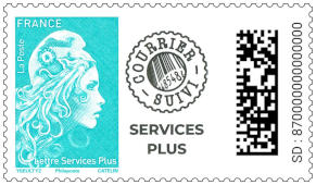 Le timbre turquoise vous permettra d'envoyer votre courrier en lettre Services Plus (courrier livré en 2 jours ouvrés). Timbre turquoise - Lettre Services Plus