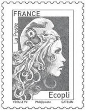 Le timbre gris vous permettra d'envoyer votre courrier en lettre Ecopli (courrier livré en 4 jours ouvrés). Timbre gris - Lettre Ecopli